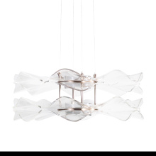 Golden Canada 8046-2P LG - Golden Lighting Vetrina Integrated LED 2-tier Pendant in Light Gold